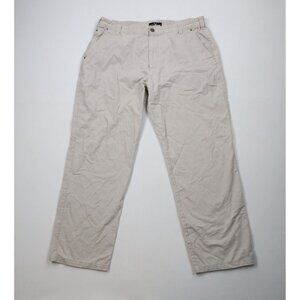 Vintage 90s Y2K Marc Ecko Mens 40x32 Faded Baggy Fit Wide Leg Chino Pants Beige